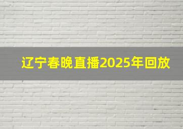 辽宁春晚直播2025年回放