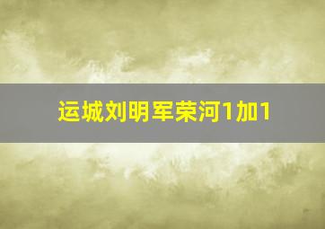 运城刘明军荣河1加1