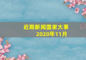 近期新闻国家大事2020年11月