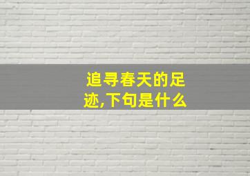 追寻春天的足迹,下句是什么