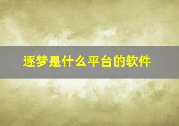 逐梦是什么平台的软件