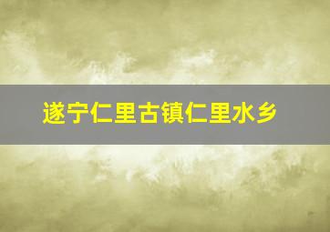 遂宁仁里古镇仁里水乡