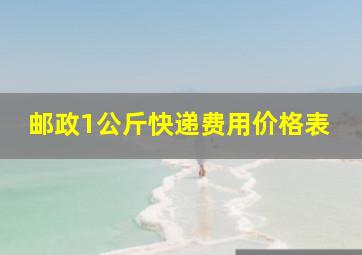 邮政1公斤快递费用价格表