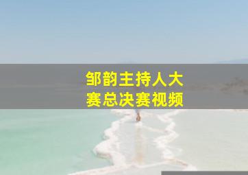 邹韵主持人大赛总决赛视频