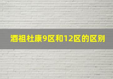 酒祖杜康9区和12区的区别