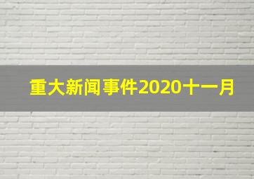 重大新闻事件2020十一月