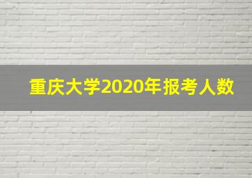 重庆大学2020年报考人数