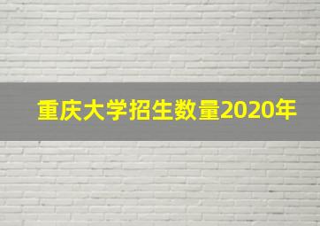 重庆大学招生数量2020年