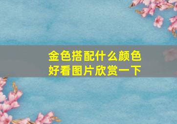 金色搭配什么颜色好看图片欣赏一下