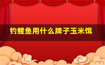 钓鲤鱼用什么牌子玉米饵