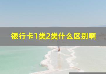 银行卡1类2类什么区别啊