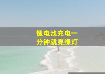 锂电池充电一分钟就亮绿灯