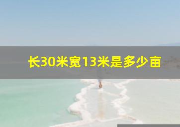 长30米宽13米是多少亩