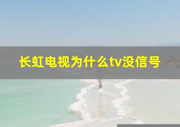 长虹电视为什么tv没信号