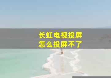 长虹电视投屏怎么投屏不了