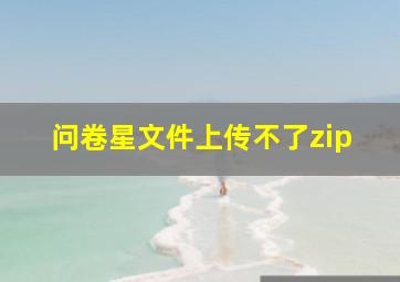 问卷星文件上传不了zip