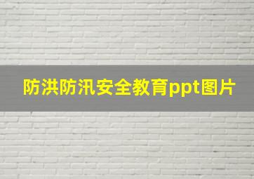 防洪防汛安全教育ppt图片