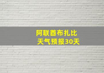 阿联酋布扎比天气预报30天