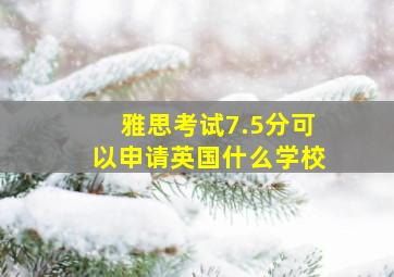 雅思考试7.5分可以申请英国什么学校