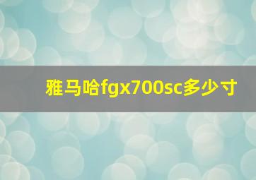 雅马哈fgx700sc多少寸