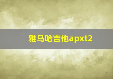 雅马哈吉他apxt2