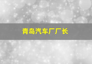 青岛汽车厂厂长