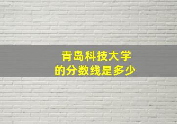 青岛科技大学的分数线是多少