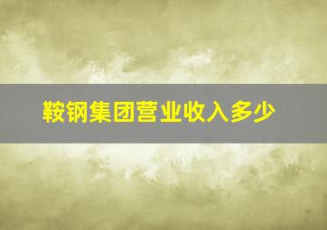 鞍钢集团营业收入多少