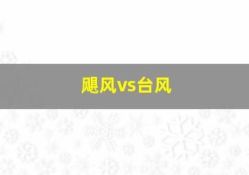 飓风vs台风