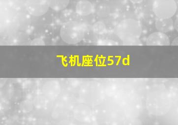 飞机座位57d