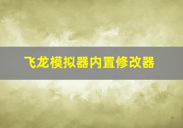 飞龙模拟器内置修改器