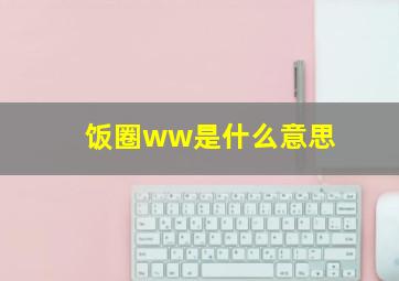 饭圈ww是什么意思