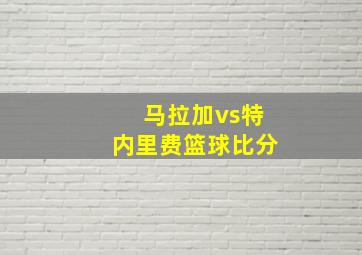 马拉加vs特内里费篮球比分