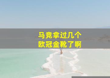 马竞拿过几个欧冠金靴了啊