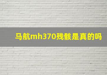 马航mh370残骸是真的吗