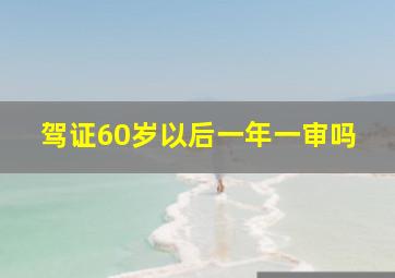 驾证60岁以后一年一审吗