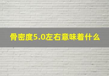 骨密度5.0左右意味着什么