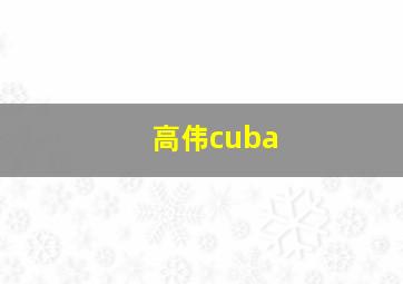 高伟cuba