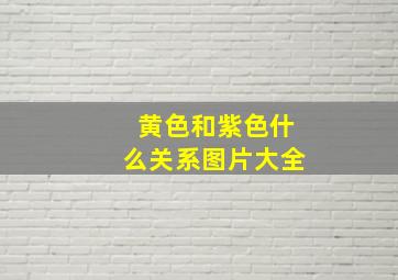 黄色和紫色什么关系图片大全