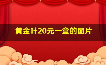 黄金叶20元一盒的图片