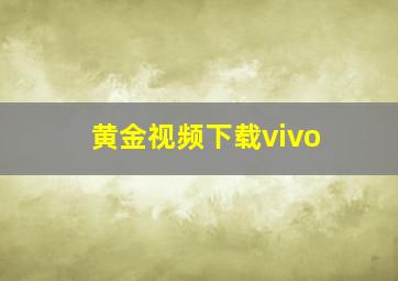 黄金视频下载vivo